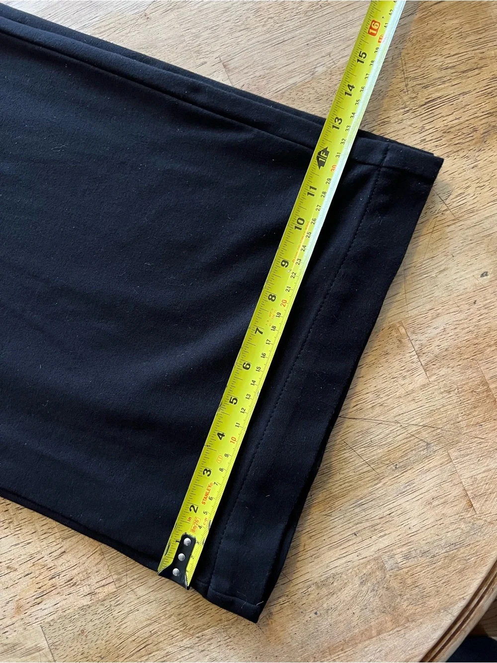 So Comfortable Black Wide-Leg Knit Trousers Pants Front and Back Pockets